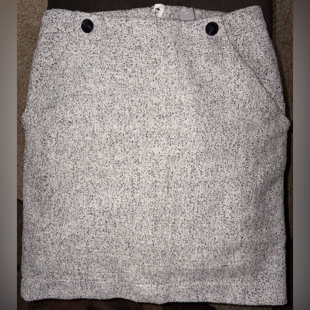 H&M Tweed Black and Cream Mini Skirt